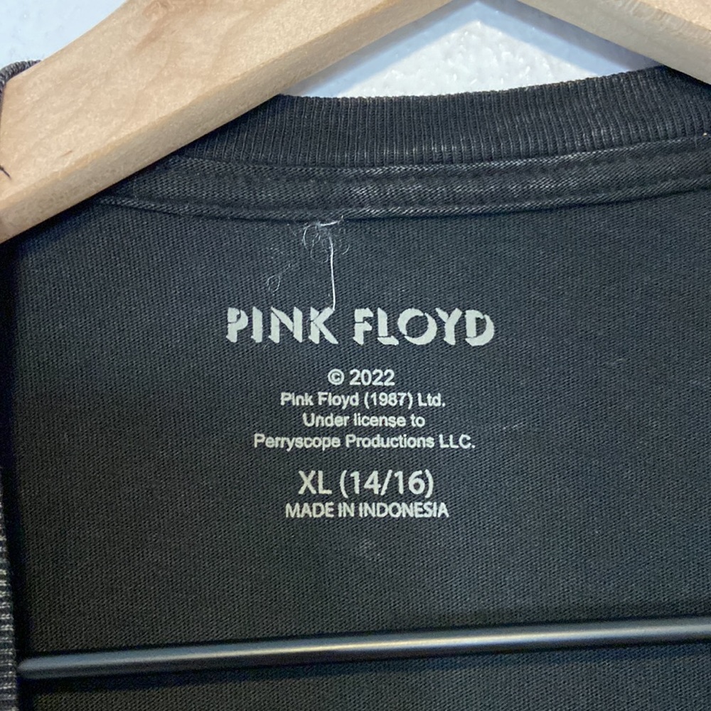 NWT Pink Lloyd Dark Side of the Moon Acid Wash Tie Dye Tee T-Shirt Black Kids - Picture 5 of 5